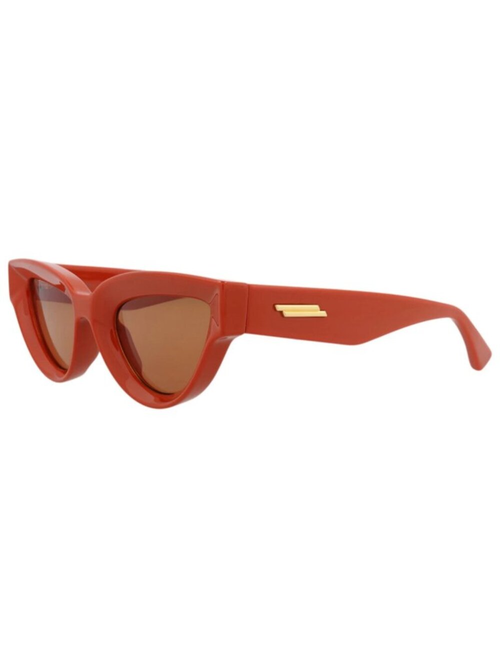 New Bottega Veneta Women's Sunglasses Cat Eye Injection Frame Orange Orange
